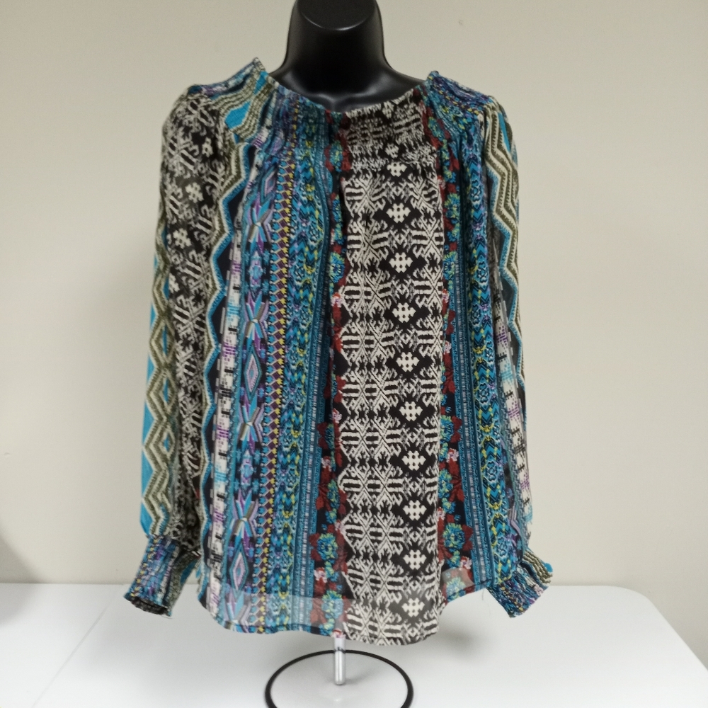 Multi-colored Off The Shoulder Blouse